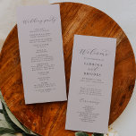 Elegant White Floral Coordinate | Blush Wedding Program<br><div class="desc">This elegant white floral coordinate blush wedding program is perfect for a simple wedding. The minimalist light blush pink and grey design features fancy romantic typography with modern glam style. Customisable in any colour. Keep the design minimal and classy, as is, or personalise it by adding your own graphics and...</div>