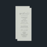 Elegant White Floral Coordinate Sage Mint Wedding Program<br><div class="desc">This elegant white floral coordinate sage mint wedding program is perfect for a simple wedding. The minimalist light green design features fancy romantic typography with modern glam style. Customisable in any colour. Keep the design minimal and classy, as is, or personalise it by adding your own graphics and artwork. Include...</div>