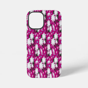 Elegant White Floral Pattern Botanical Design iPhone 12 Mini Case