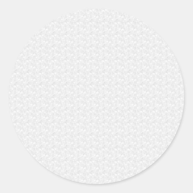 Elegant White Floral Wedding Favour Sticker (Front)