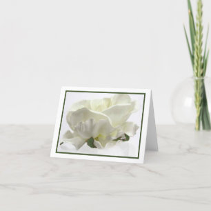 Elegant White Floral Wedding Notecards
