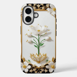 Elegant White Flower iPhone 16 Case