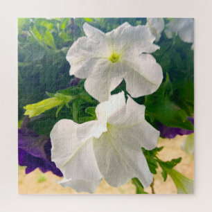 Elegant White Flower Photo Jigsaw Puzzle
