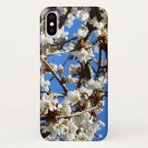 Elegant White flowering Spring blossoms iPhone X Case