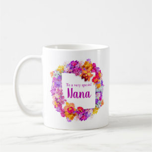 Elegant white flowerrs Nana Mother's day   Coffee Mug