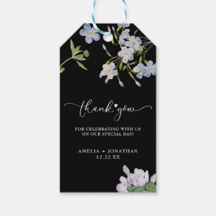 Elegant White Flowers Wedding Thank You Favour Gift Tags