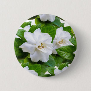 : "Elegant White Gardenia Flowers Button