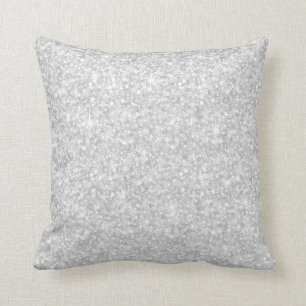 Elegant White Glitter & Sparkles Cushion