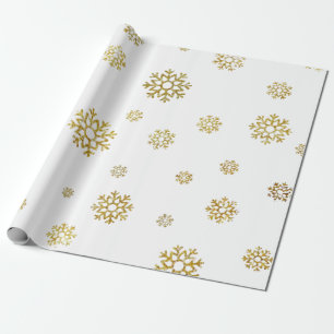Elegant White, Gold Christmas Wrapping Wrapping Paper