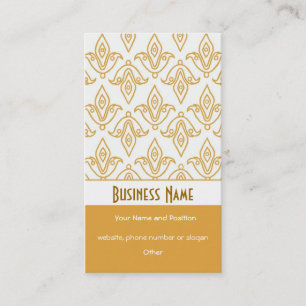Elegant White Gold-effect Business Card