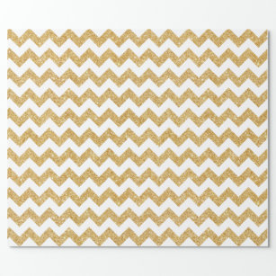 gold chevron wrapping paper