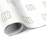 Elegant white gold Jewish Torah pattern Modern Wrapping Paper<br><div class="desc">Elegant white and gold Jewish Torah pattern simple minimalist Modern gift Wrapping Paper.
Faux gold Jewish Torah pattern on white background.

This wrapping paper is great for Hanukkah,  Chanukah,  bar mitzvah,  bat mitzvah,  Shabbat and Jewish Holidays.</div>