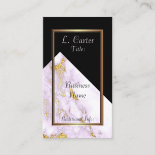 Elegant White & Gold Marble Business Card 4