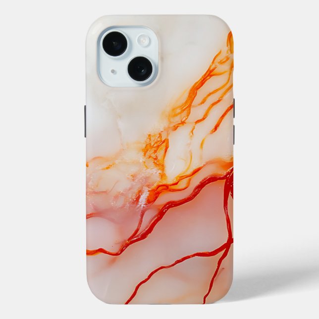 Elegant White & Gold Marble Pattern Case-Mate iPhone Case (Back)