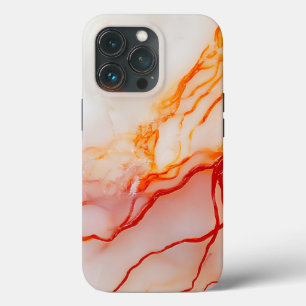 Elegant White & Gold Marble Pattern iPhone 13 Pro Case