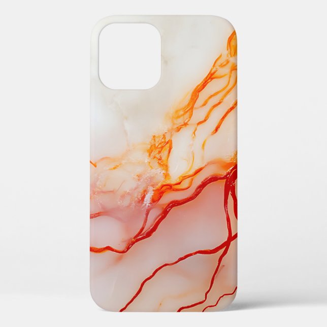 Elegant White & Gold Marble Pattern Case-Mate iPhone Case (Back)