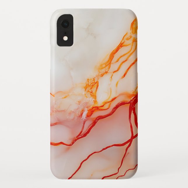 Elegant White & Gold Marble Pattern Case-Mate iPhone Case (Back)