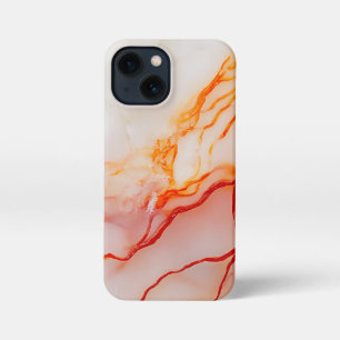 Elegant White & Gold Marble Pattern iPhone 13 Mini Case