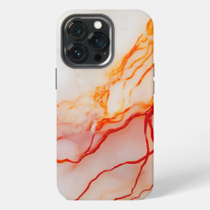 Elegant White & Gold Marble Pattern iPhone 13 Pro Case