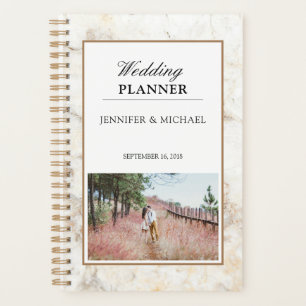 Elegant white gold marble photo Wedding planner