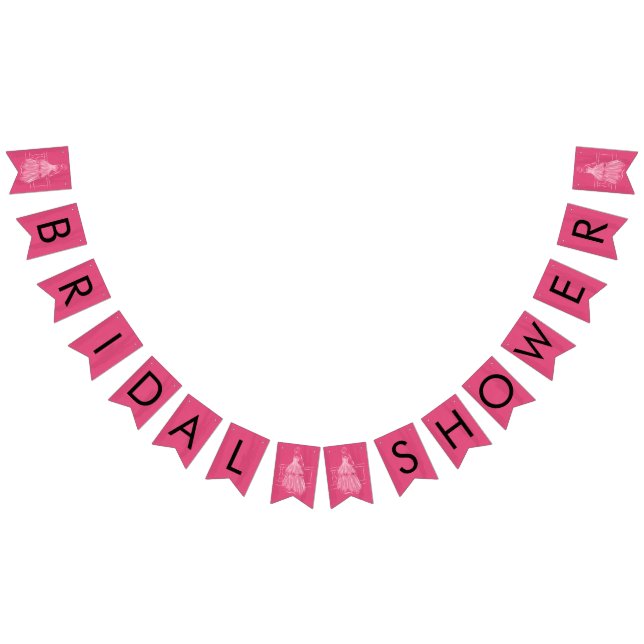 Elegant White Gown Bridal Shower Banner (All)