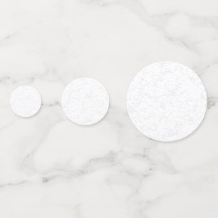 Elegant White Graduation Announcement Confetti