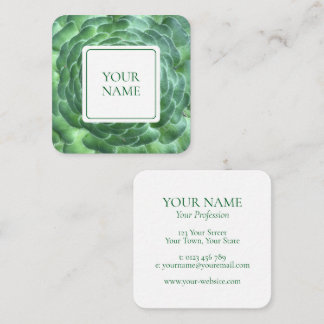 Elegant White & Green Botanics Business Card
