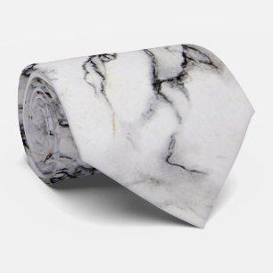 Elegant White Grey And Black Grain Tie