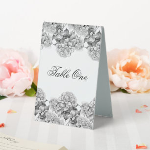 Elegant white grey black floral watercolor