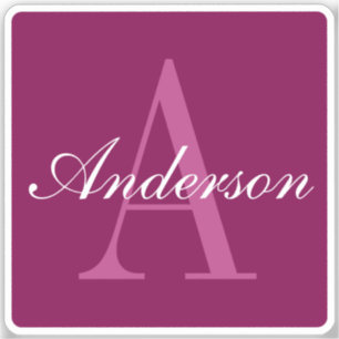 Elegant White & Grey Monogram