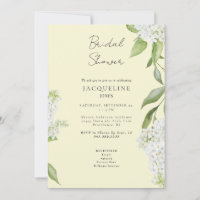 Elegant White Hydrangea Yellow Bridal Shower