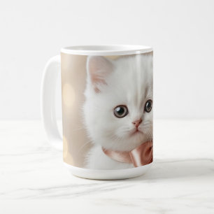 Elegant White Kitten Boutique Coffee Mug