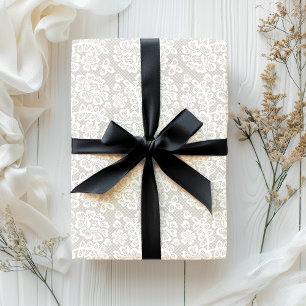 Elegant White Lace  Wrapping Paper