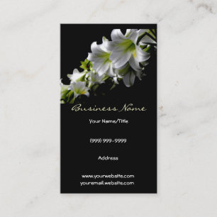 Elegant White Lilies Business/Profile Card