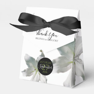 Elegant White Lilies Wedding Favour Box