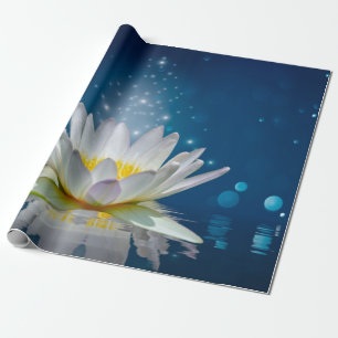 Elegant White Lotus   Wrapping Paper