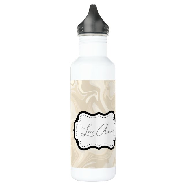 Elegant White Marble Abstract Pattern 710 Ml Water Bottle (Left)