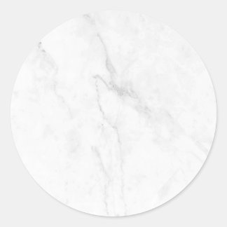Elegant White Marble Home Decor Classic Round Sticker