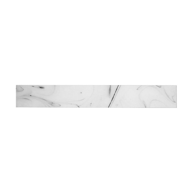 Elegant white marble image wrap around label (Individual)