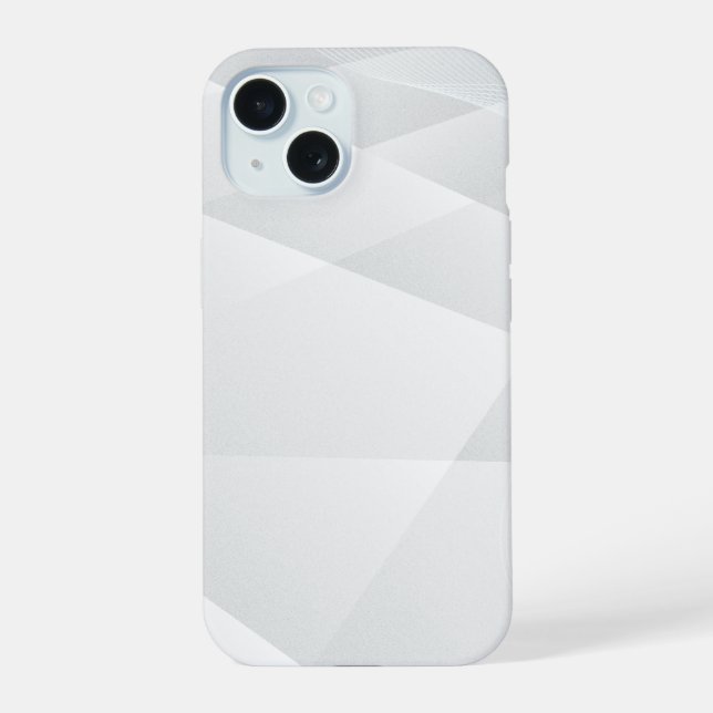 Elegant White Marble iPhone 15 Case (Back)