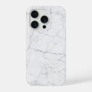 Elegant White Marble iPhone 15 Pro Case
