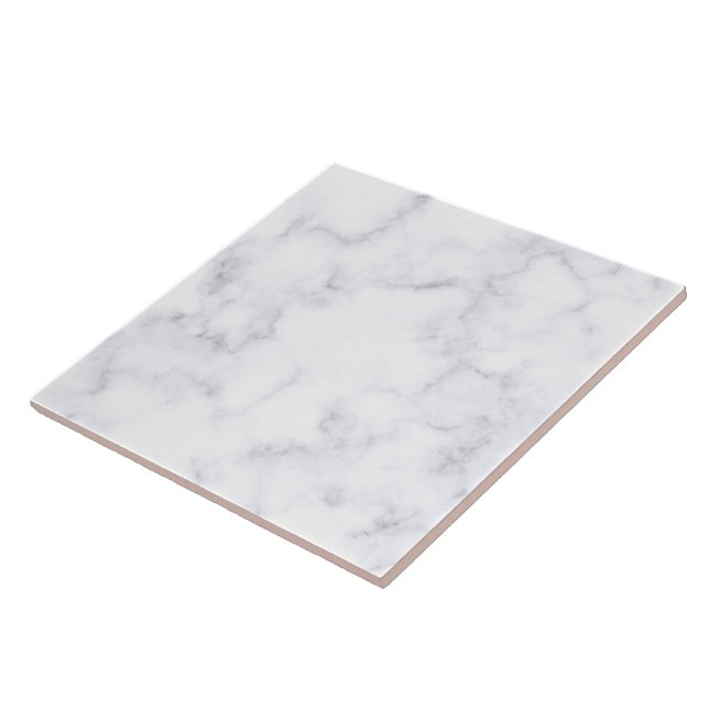 Elegant White Marble Modern Ceramic Tile (Side)