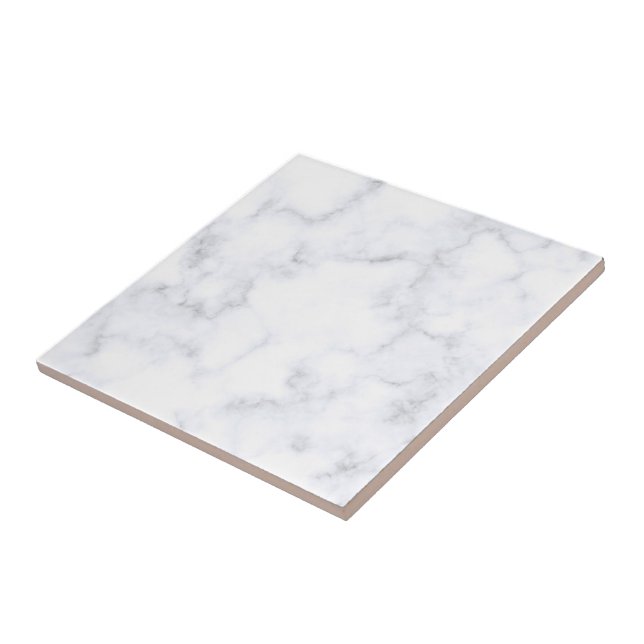 Elegant White Marble Modern Ceramic Tile (Side)