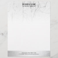 Elegant White Marble Modern Silver Border
