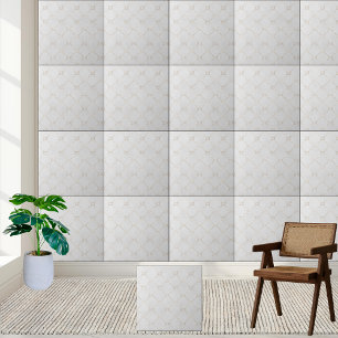Elegant White Marble Mosaic Ceramic Tile