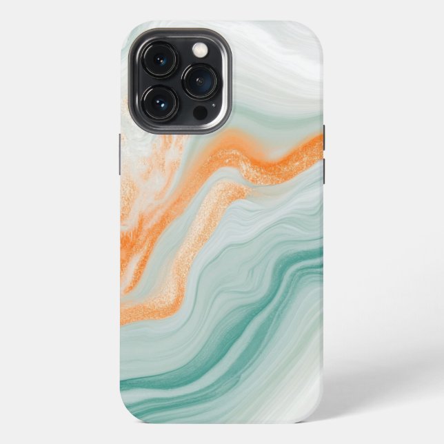 Elegant White Marble Pattern iPhone Case (Back)