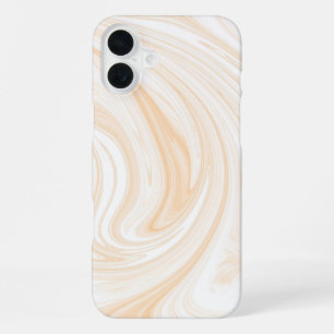 Elegant White Marble Pattern iPhone 16 Plus Case