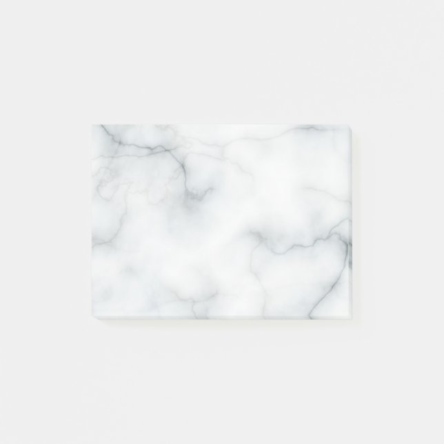 elegant white marble post-it notes (Front)