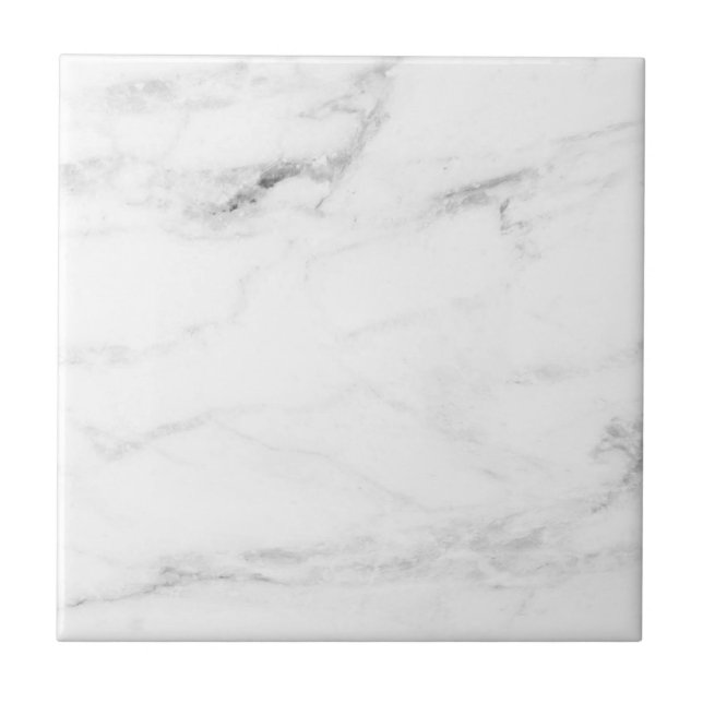 Elegant White Marble Professional Custom Template Ceramic Tile (Front)