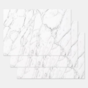 Elegant white marble stone Wrapping Paper Sheets